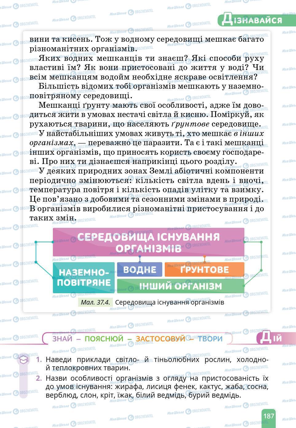 Підручники Природознавство 6 клас сторінка 187