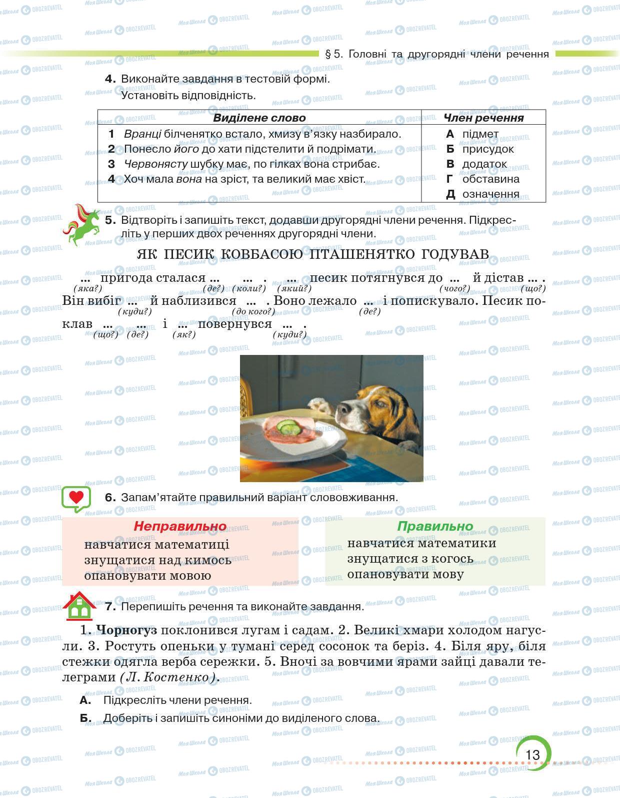 Учебники Укр мова 6 класс страница 13