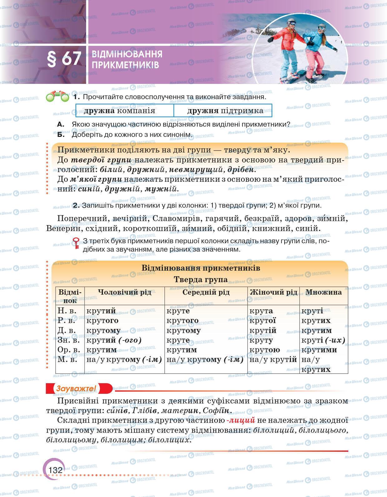 Підручники Українська мова 6 клас сторінка 132