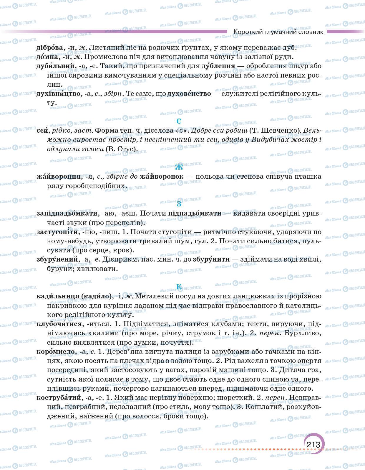 Підручники Українська мова 6 клас сторінка 213