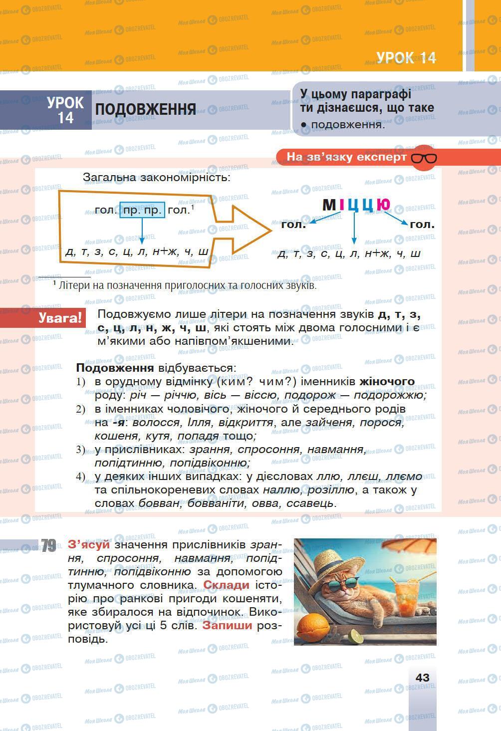 Підручники Українська мова 6 клас сторінка 43