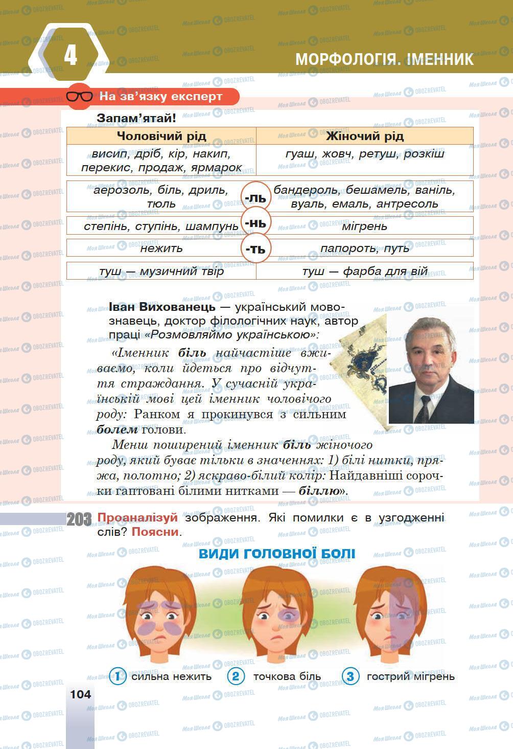 Учебники Укр мова 6 класс страница 104