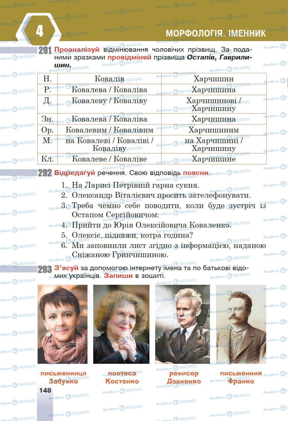 Учебники Укр мова 6 класс страница 148