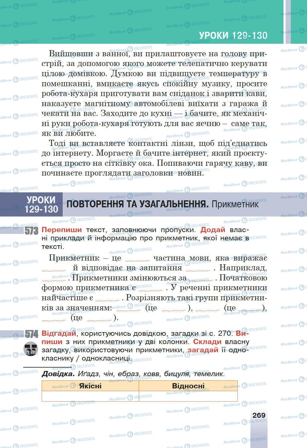 Учебники Укр мова 6 класс страница 269