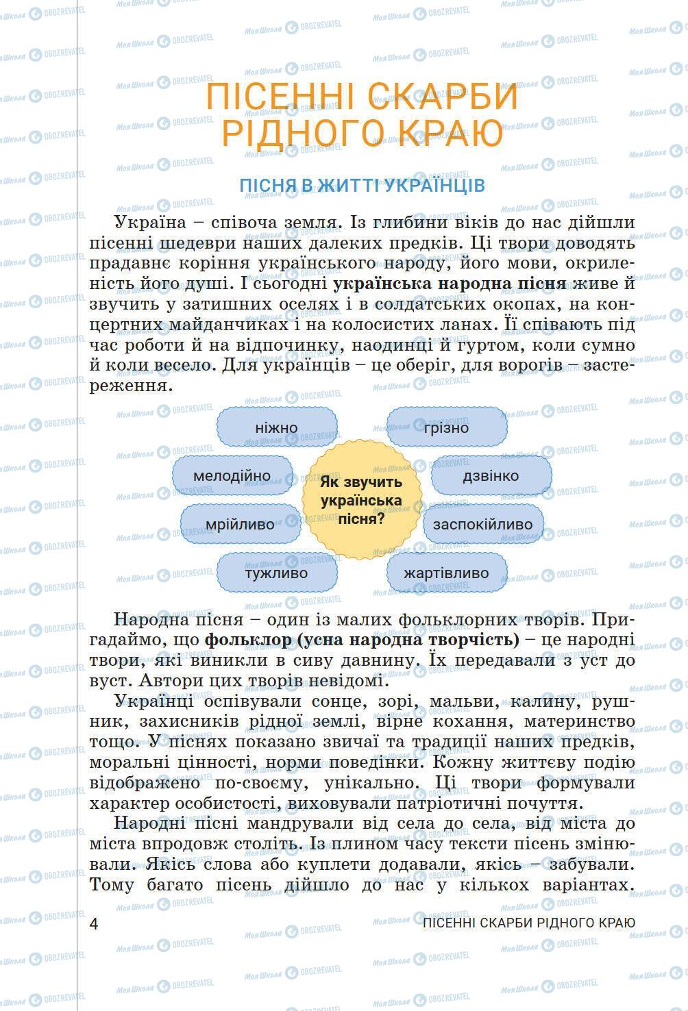 Підручники Українська література 6 клас сторінка 4