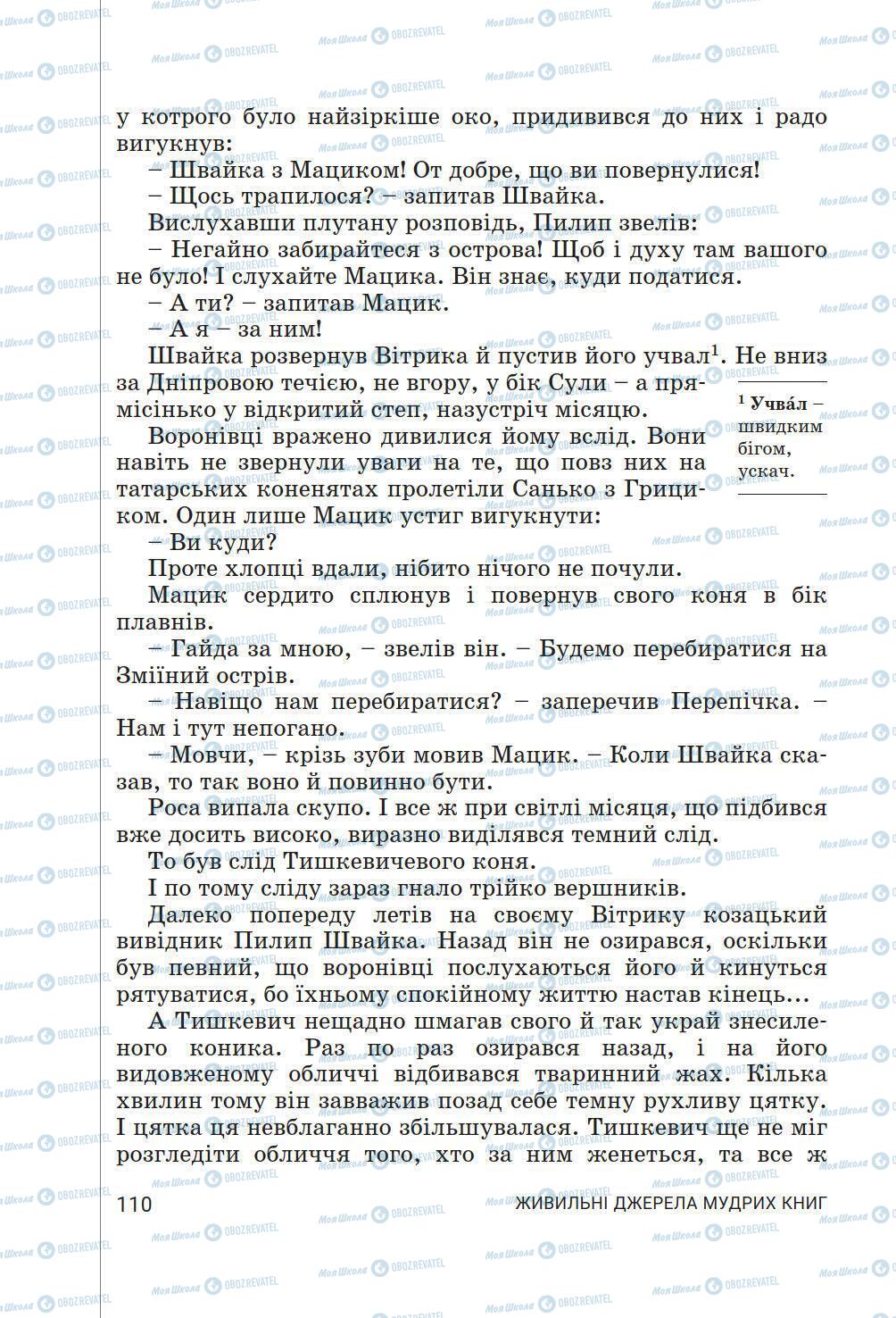 Підручники Українська література 6 клас сторінка 110