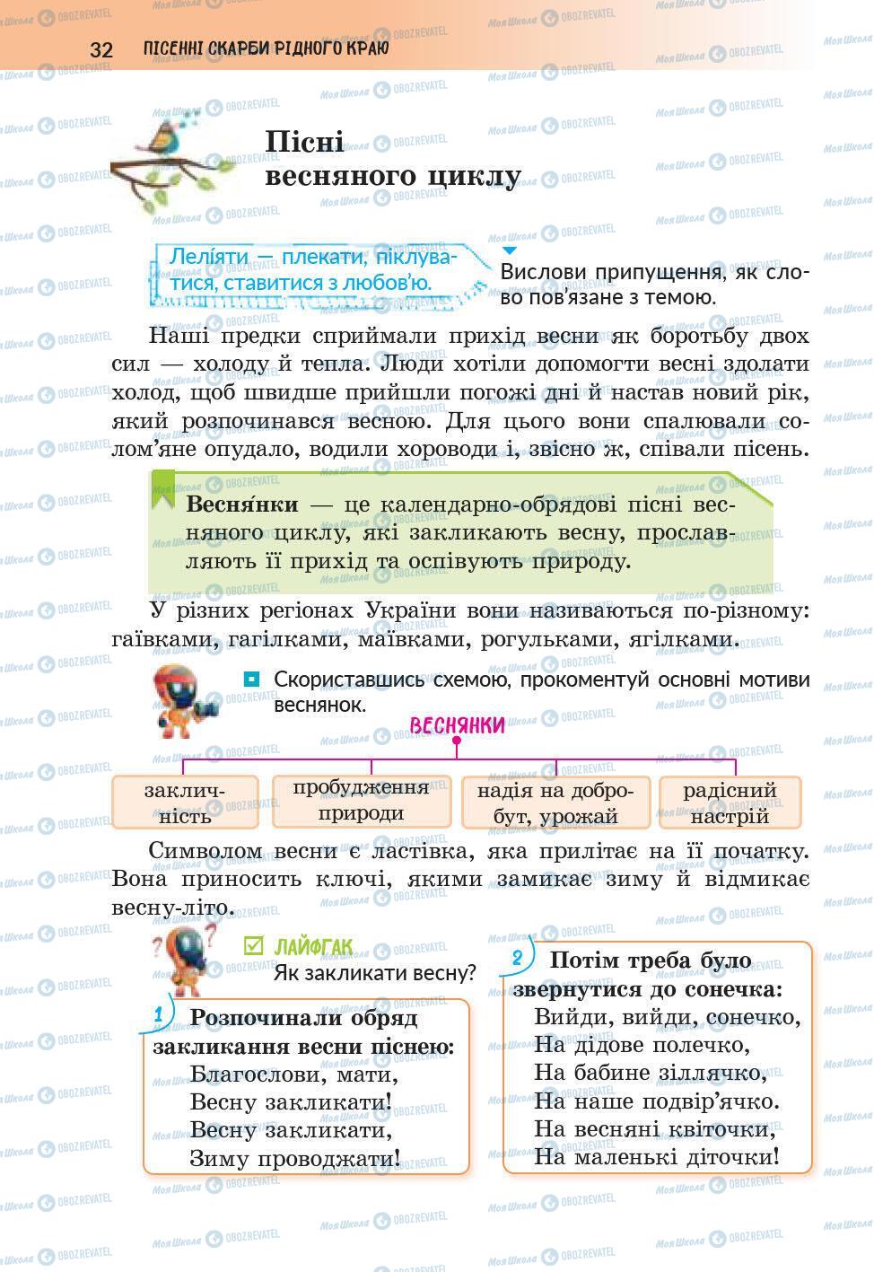 Підручники Українська література 6 клас сторінка 32