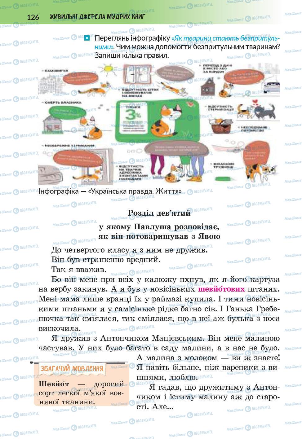 Підручники Українська література 6 клас сторінка 126