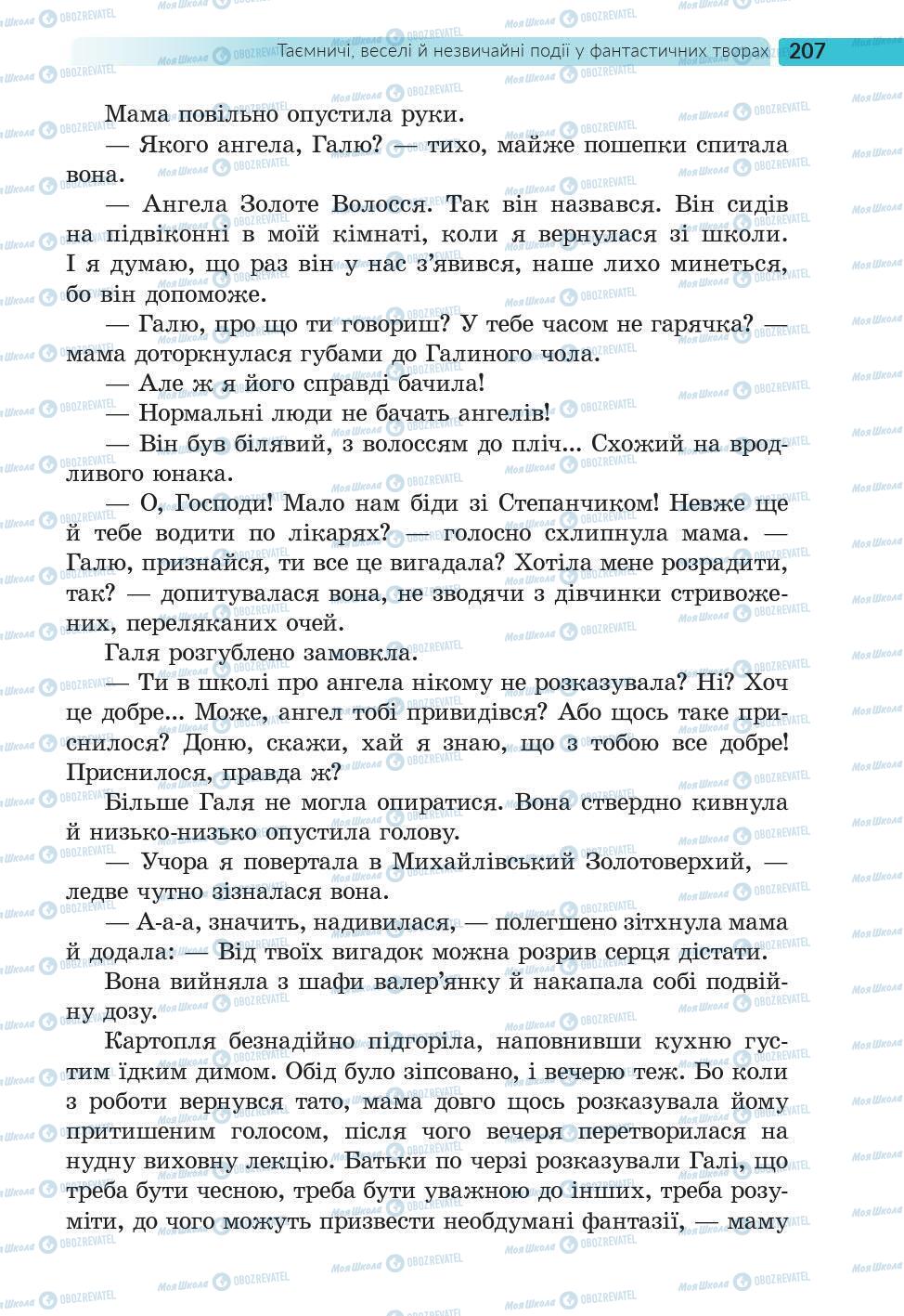 Підручники Українська література 6 клас сторінка 207