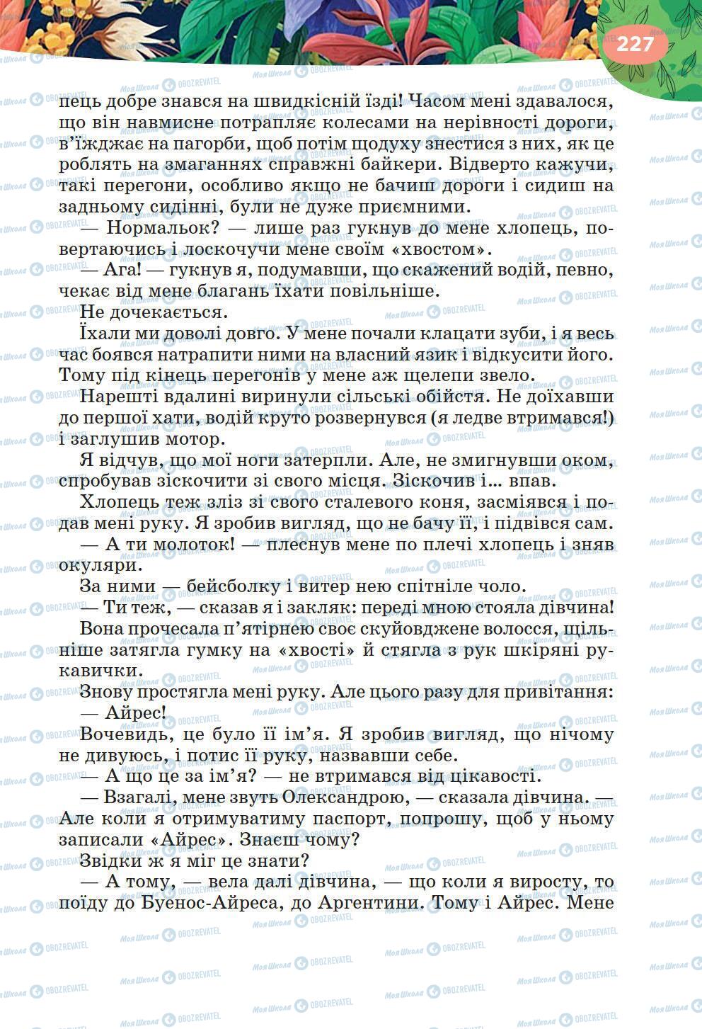 Підручники Українська література 6 клас сторінка 227