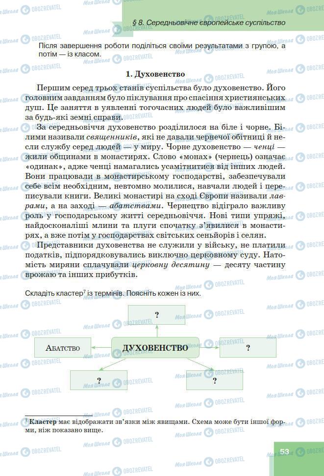 Підручники Всесвітня історія 7 клас сторінка 53