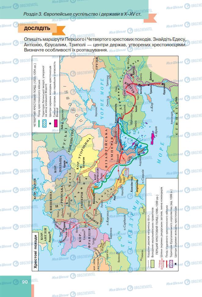 Підручники Всесвітня історія 7 клас сторінка 90