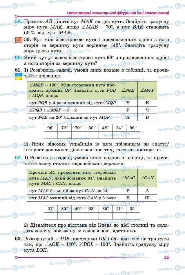 Підручники Геометрія 7 клас сторінка 25