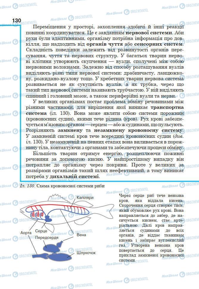 Підручники Біологія 7 клас сторінка 130