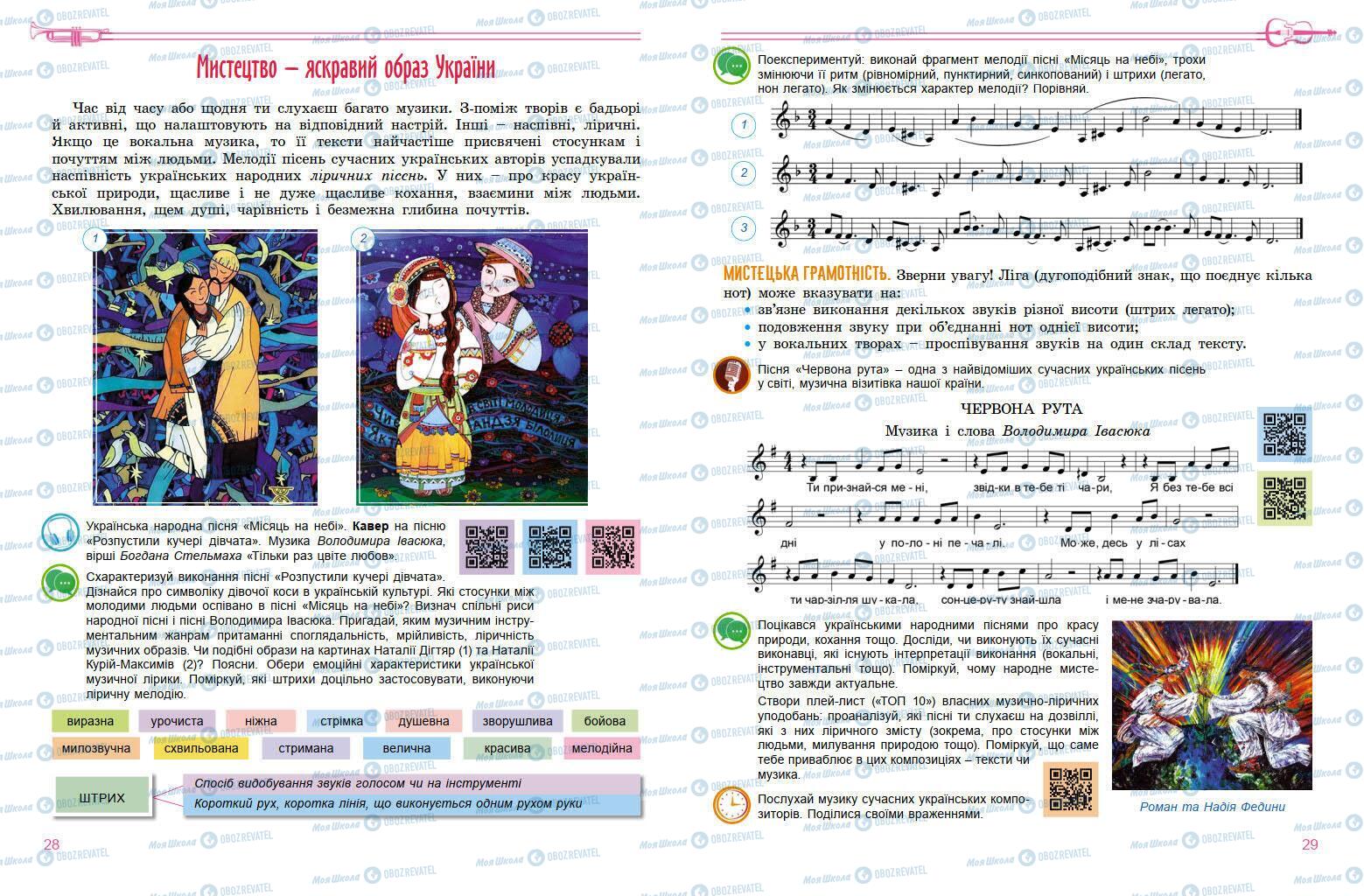 Підручники Мистецтво 7 клас сторінка 28-29