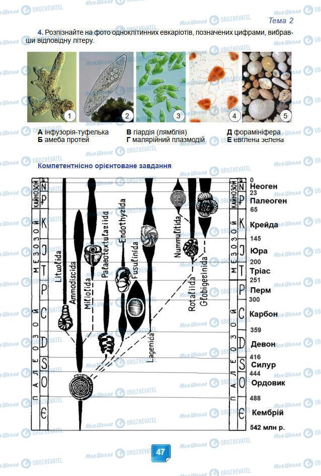 Підручники Біологія 7 клас сторінка 47