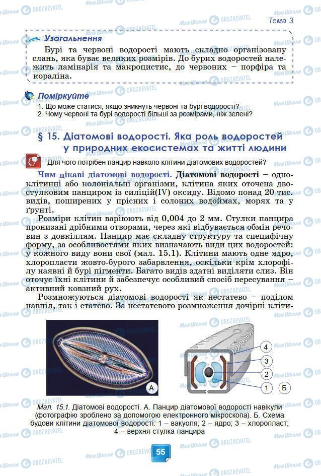 Підручники Біологія 7 клас сторінка 55