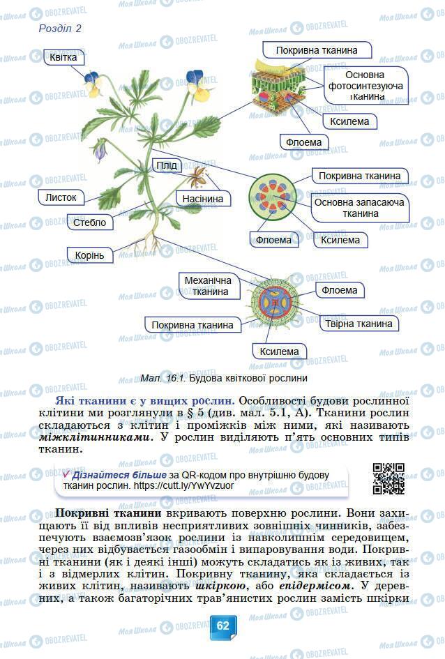 Учебники Биология 7 класс страница 62