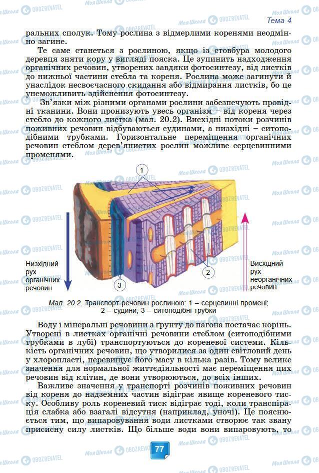 Підручники Біологія 7 клас сторінка 77