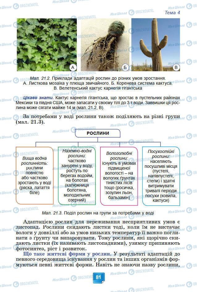 Підручники Біологія 7 клас сторінка 81