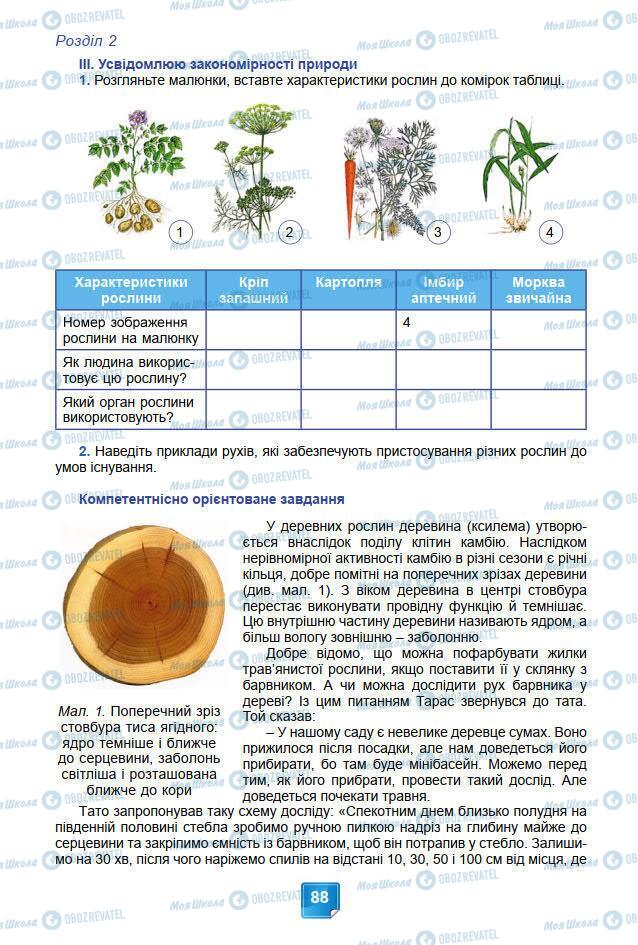 Підручники Біологія 7 клас сторінка 88