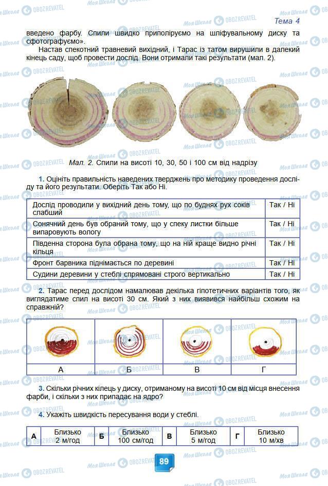 Підручники Біологія 7 клас сторінка 89
