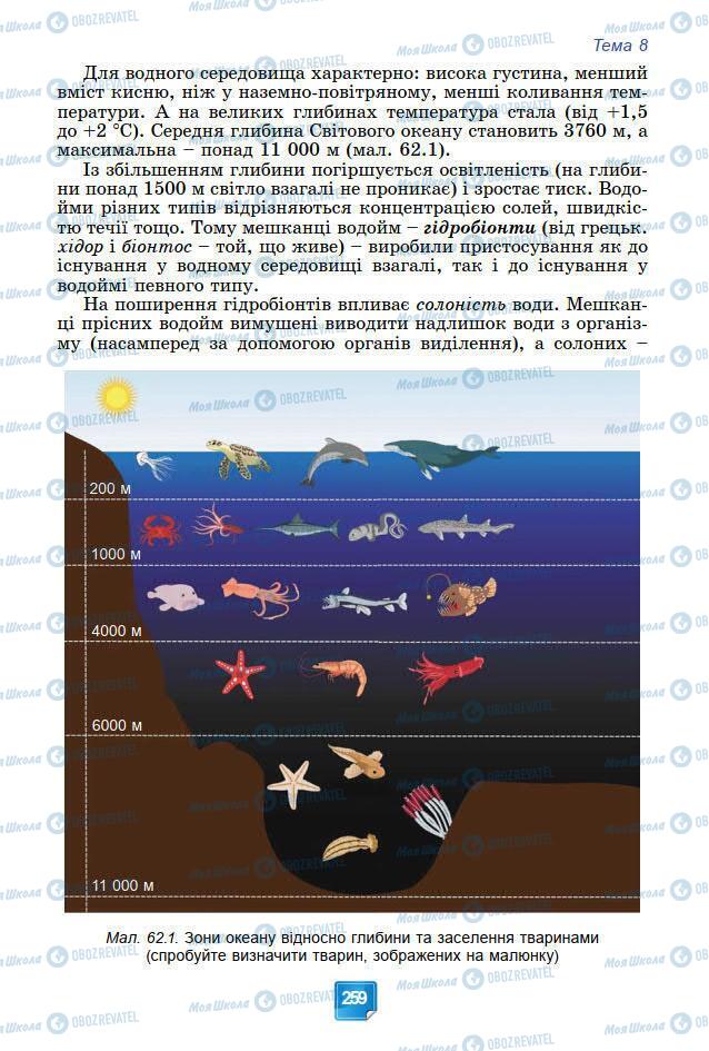 Підручники Біологія 7 клас сторінка 259