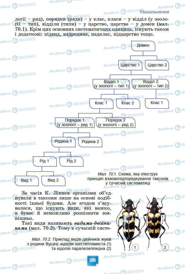 Підручники Біологія 7 клас сторінка 295