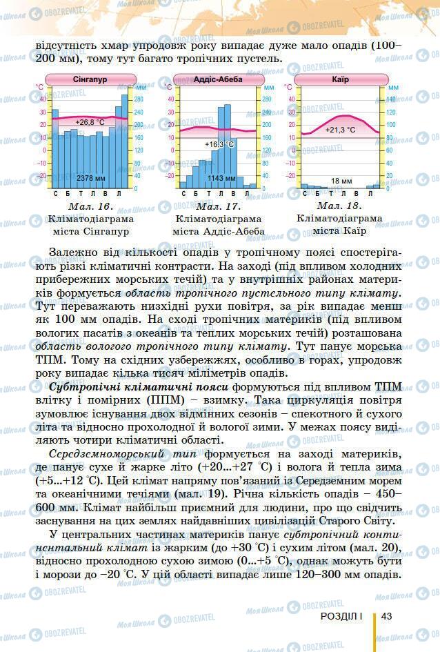 Підручники Географія 7 клас сторінка 43