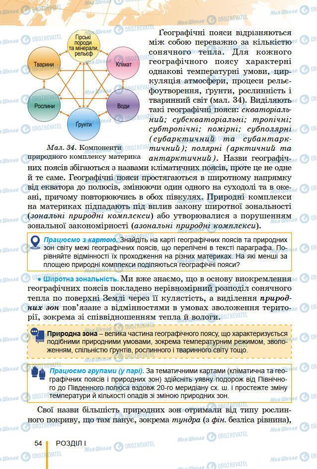 Підручники Географія 7 клас сторінка 54