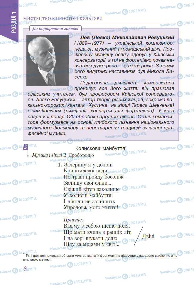 Підручники Мистецтво 7 клас сторінка 8