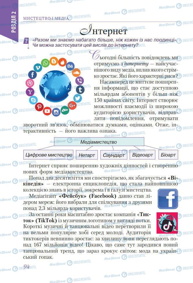 Підручники Мистецтво 7 клас сторінка 94