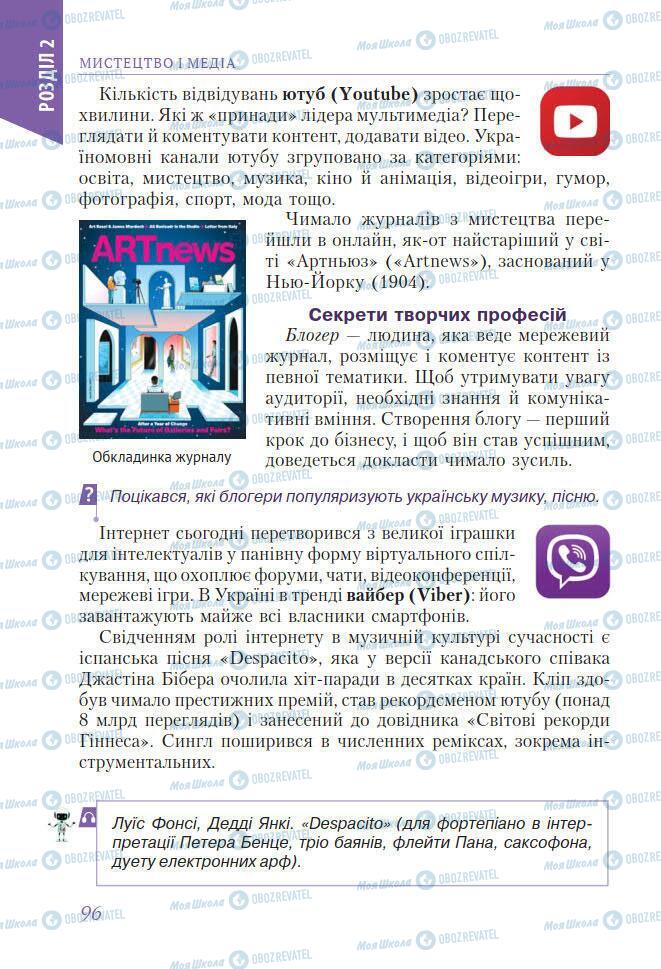 Підручники Мистецтво 7 клас сторінка 96