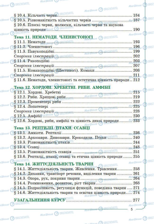 Підручники Біологія 7 клас сторінка 5