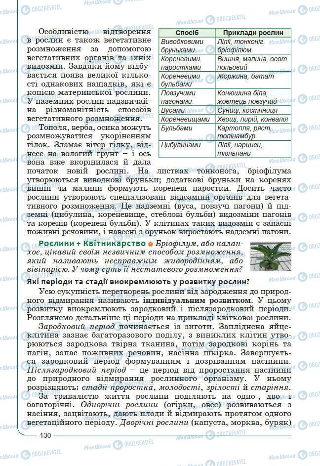 Підручники Біологія 7 клас сторінка 130