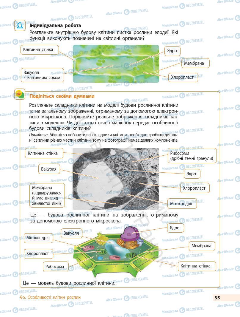 Підручники Біологія 7 клас сторінка 35