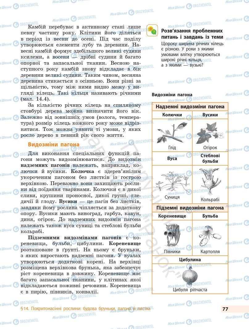 Підручники Біологія 7 клас сторінка 77