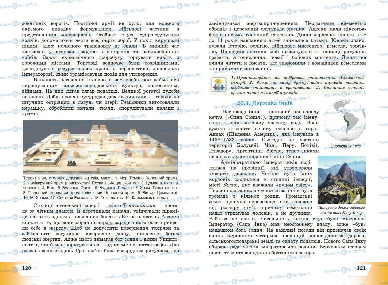 Підручники Історія України 7 клас сторінка 120-121