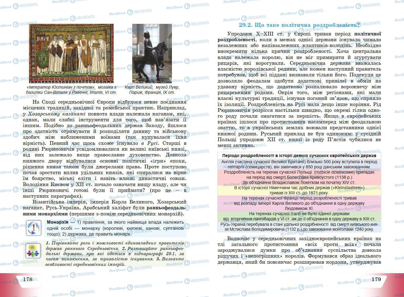 Підручники Історія України 7 клас сторінка 178-179