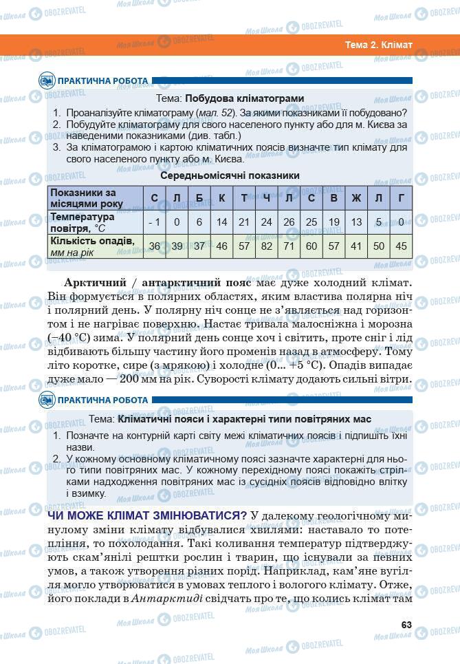 Підручники Географія 7 клас сторінка 63