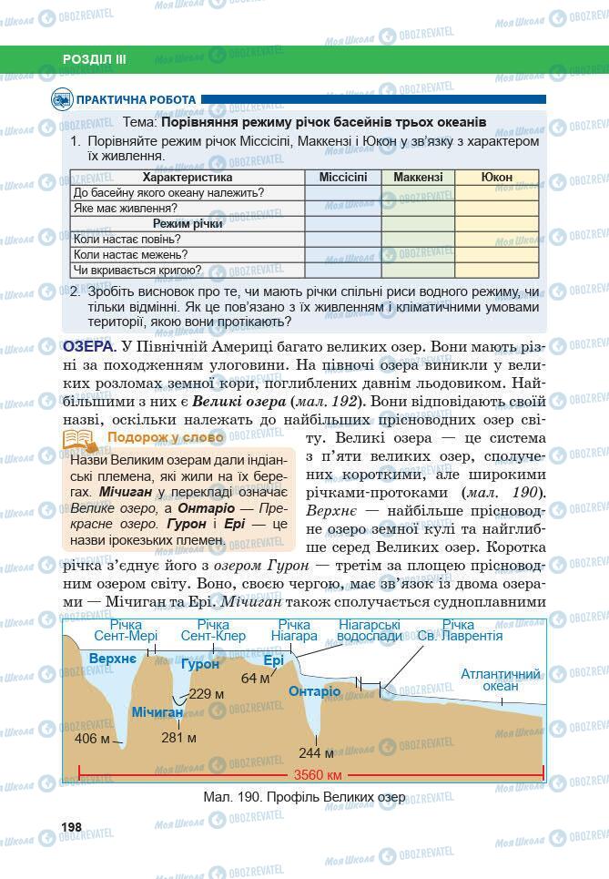 Підручники Географія 7 клас сторінка 198