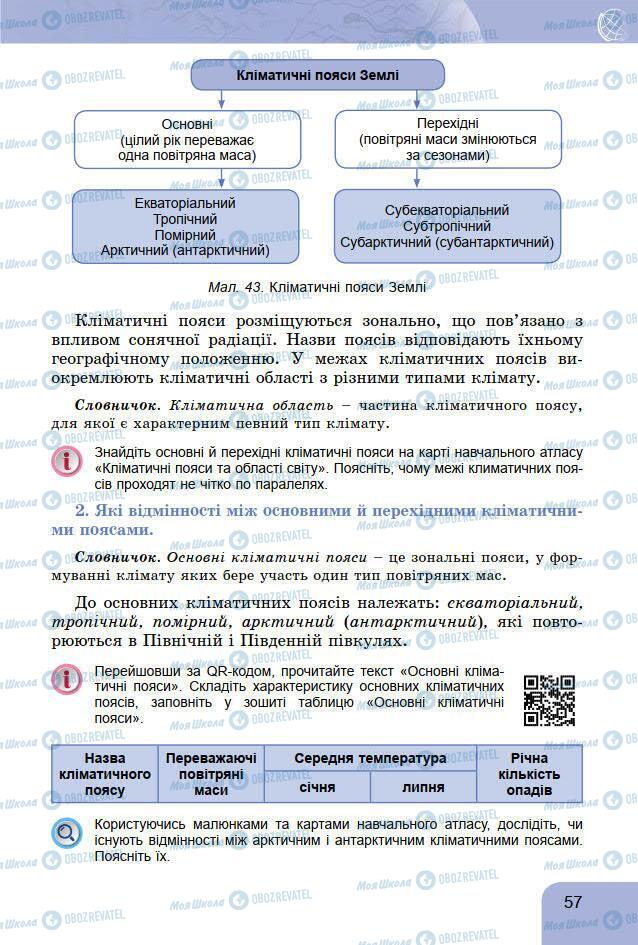 Підручники Географія 7 клас сторінка 57