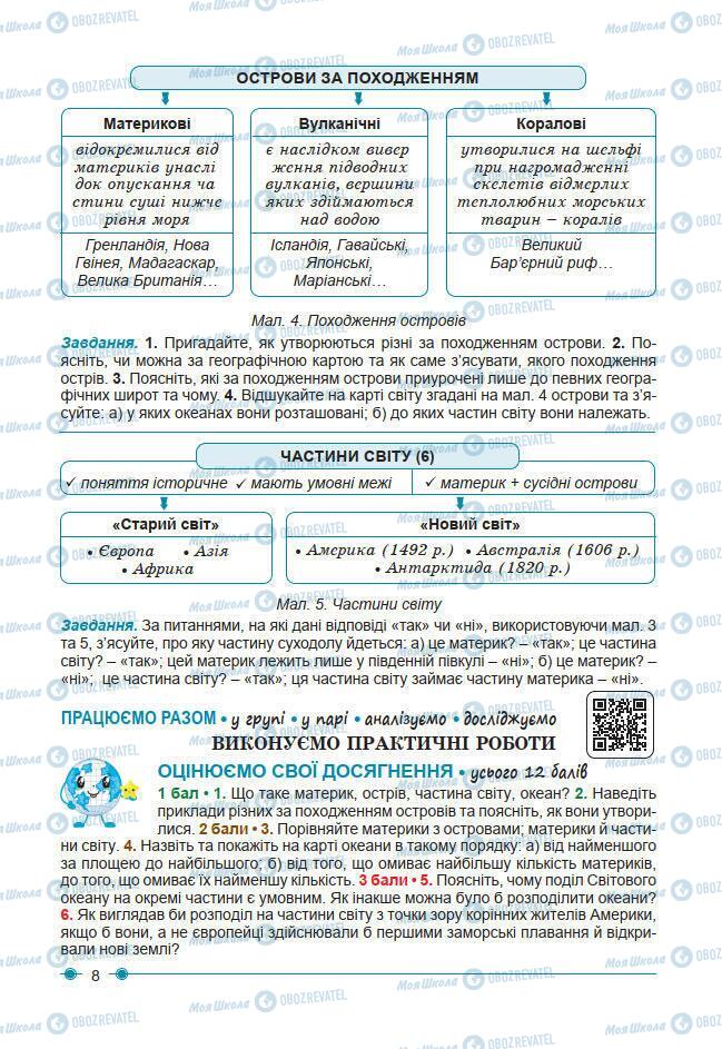 Підручники Географія 7 клас сторінка 8