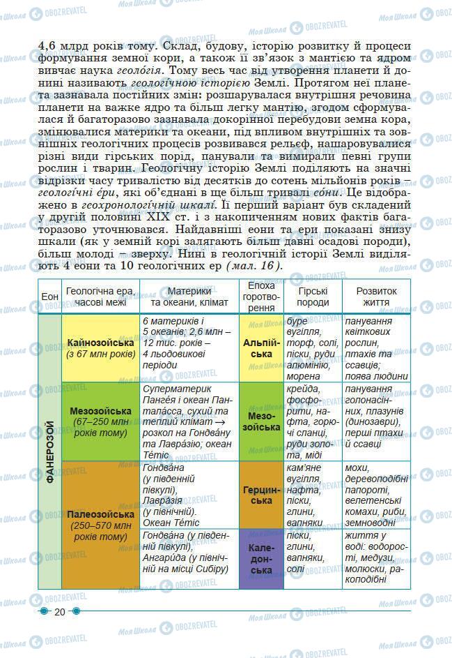 Підручники Географія 7 клас сторінка 20