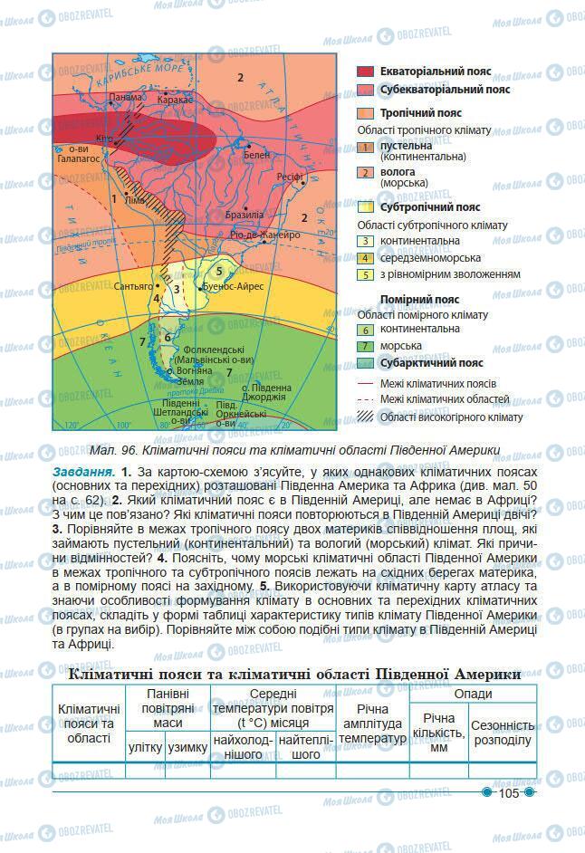 Підручники Географія 7 клас сторінка 105