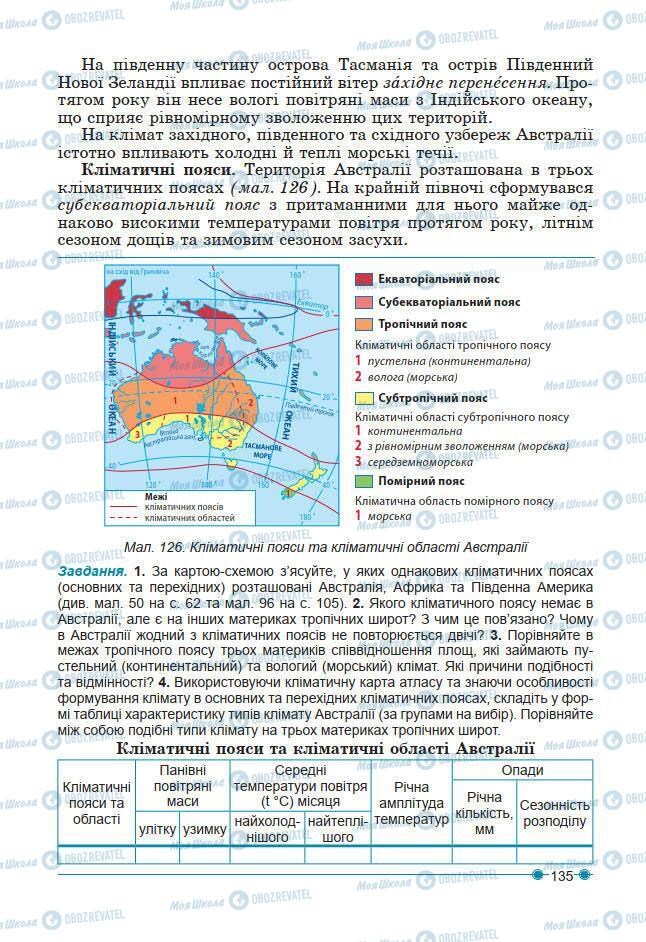 Підручники Географія 7 клас сторінка 135