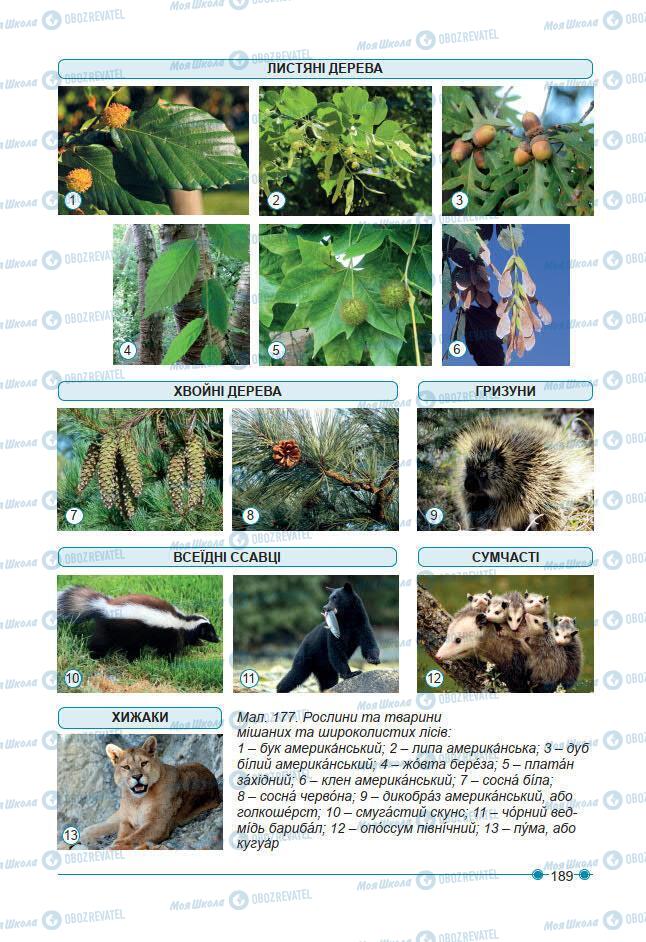 Підручники Географія 7 клас сторінка 189