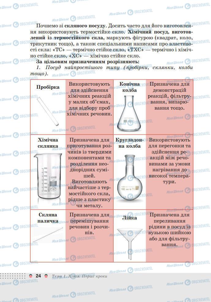 Підручники Хімія 7 клас сторінка 24