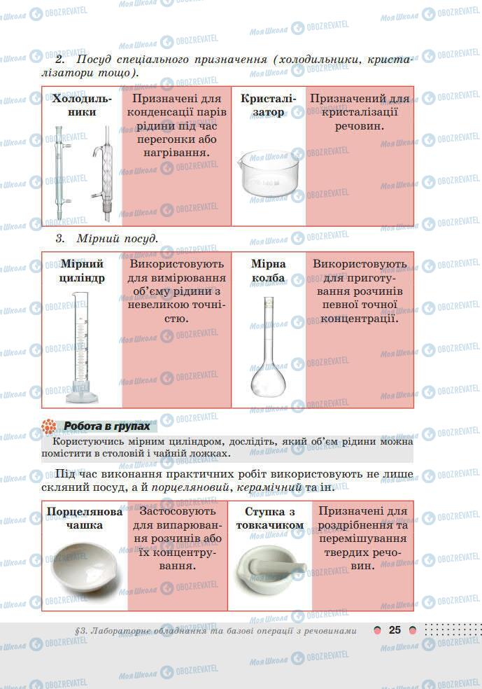 Підручники Хімія 7 клас сторінка 25