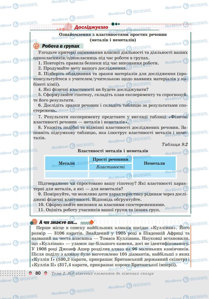 Підручники Хімія 7 клас сторінка 80